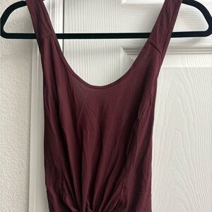 Lululemon Athletica Deep Burgundy 
“call it a tie tank”